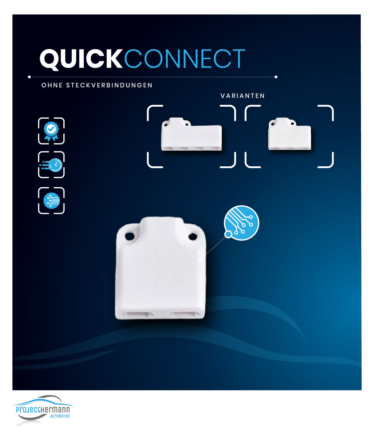 2-fach Hub Quick Connect Hub Kabelverteiler Splitter Y-Adapter